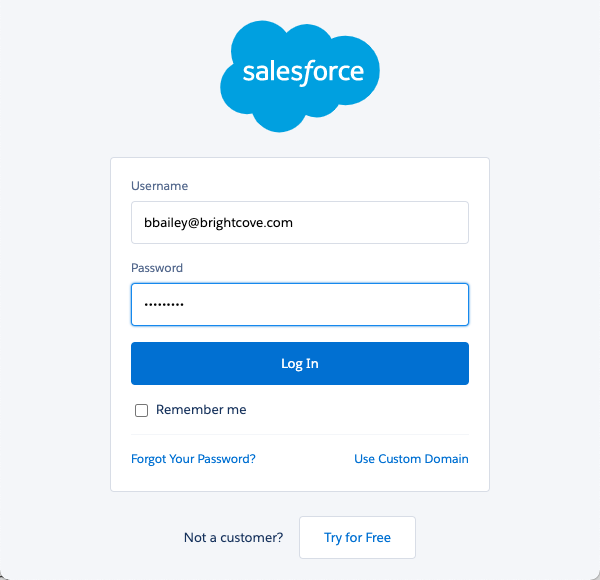 Inicio de sesión de Salesforce
